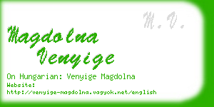 magdolna venyige business card